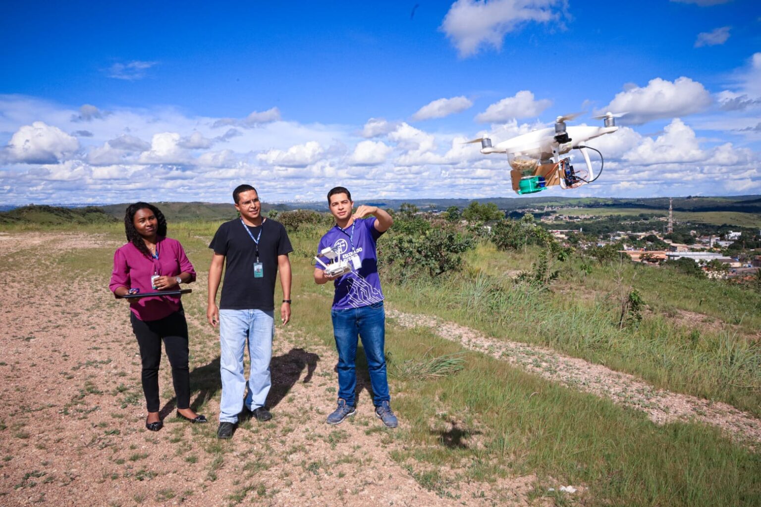 EFG de Santo Antônio do Descoberto cria drone ‘Beto’ para reflorestamento