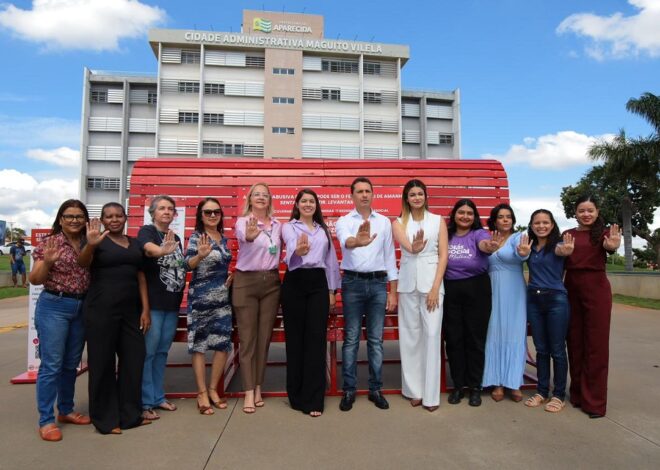 Prefeitura de Aparecida reforça enfrentamento à violência contra a mulher com instalação do Banco Vermelho