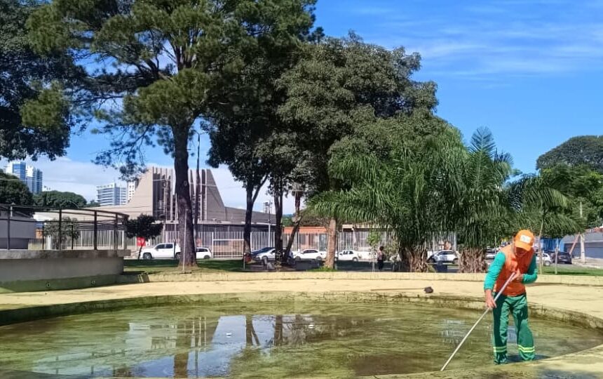 Comurg promove zeladoria nas 23 fontes e espelhos d’água de Goiânia
