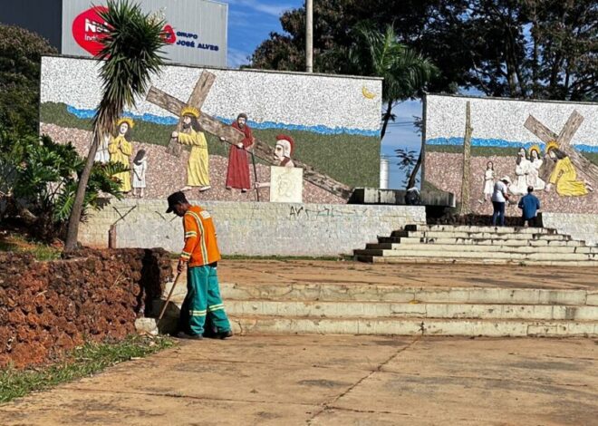Comurg conclui operação de limpeza no trecho urbano da Rodovia dos Romeiros em apoio à Romaria do Divino Pai Eterno