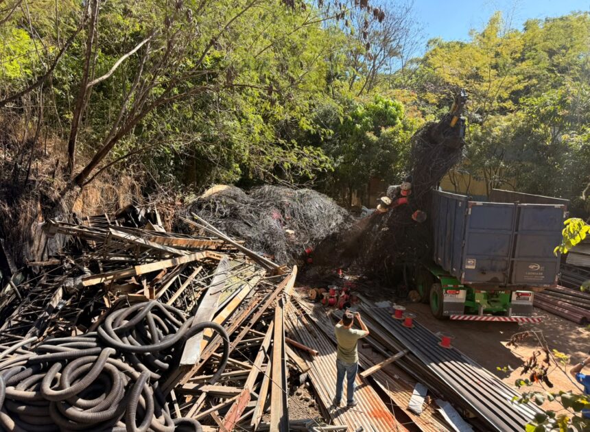 Prefeitura de Goiânia destina para reciclagem 110,7 toneladas de fios retirados dos postes