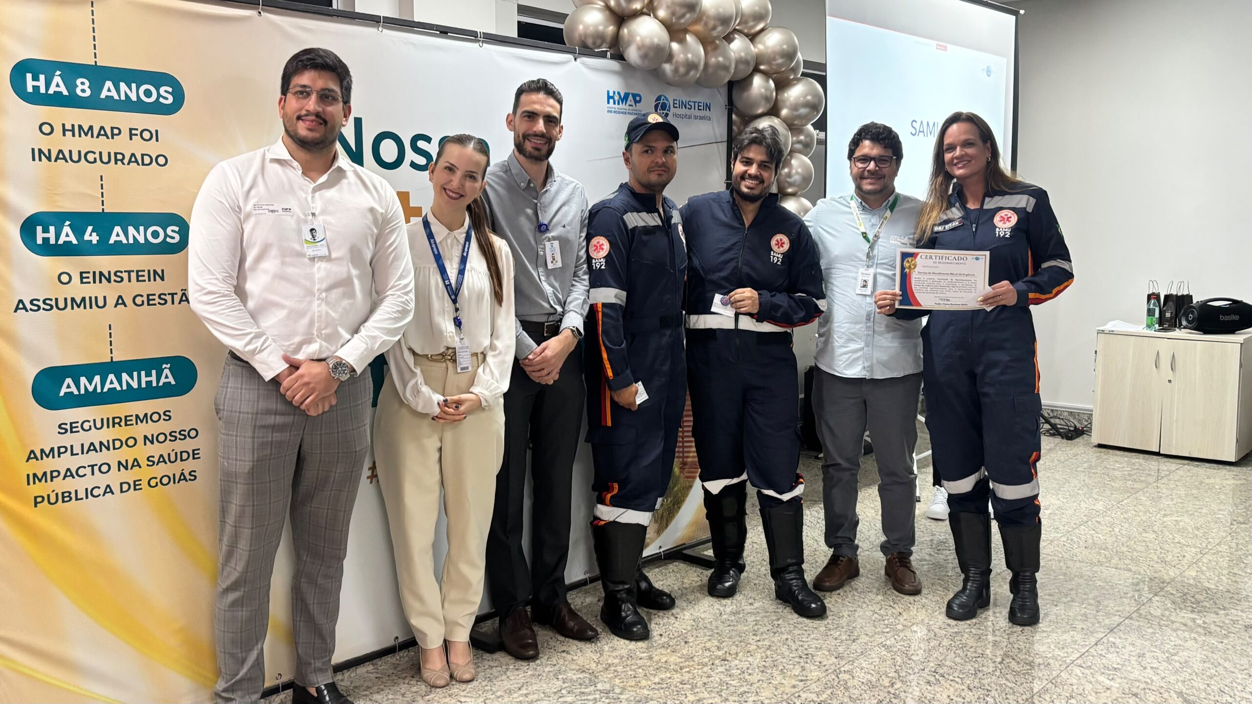 Hospital Municipal de Aparecida homenageia profissionais do Supra por atendimentos ao infarto
