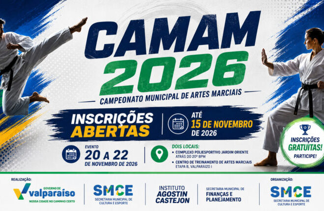 CAMAM 2026 abre inscrições para campeonato de artes marciais em Valparaíso